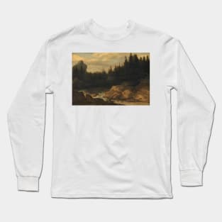 The River in the Pine Forest by Allaert van Everdingen Long Sleeve T-Shirt